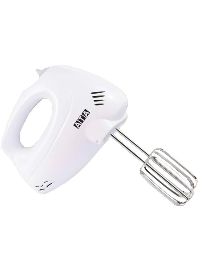 اي تي اي مضرب بيض يدوي ATA كهربائي، قوة 400 واط، 5 سرعات + خاصية توربو، لون أبيض - موديل 5435 - Image 3